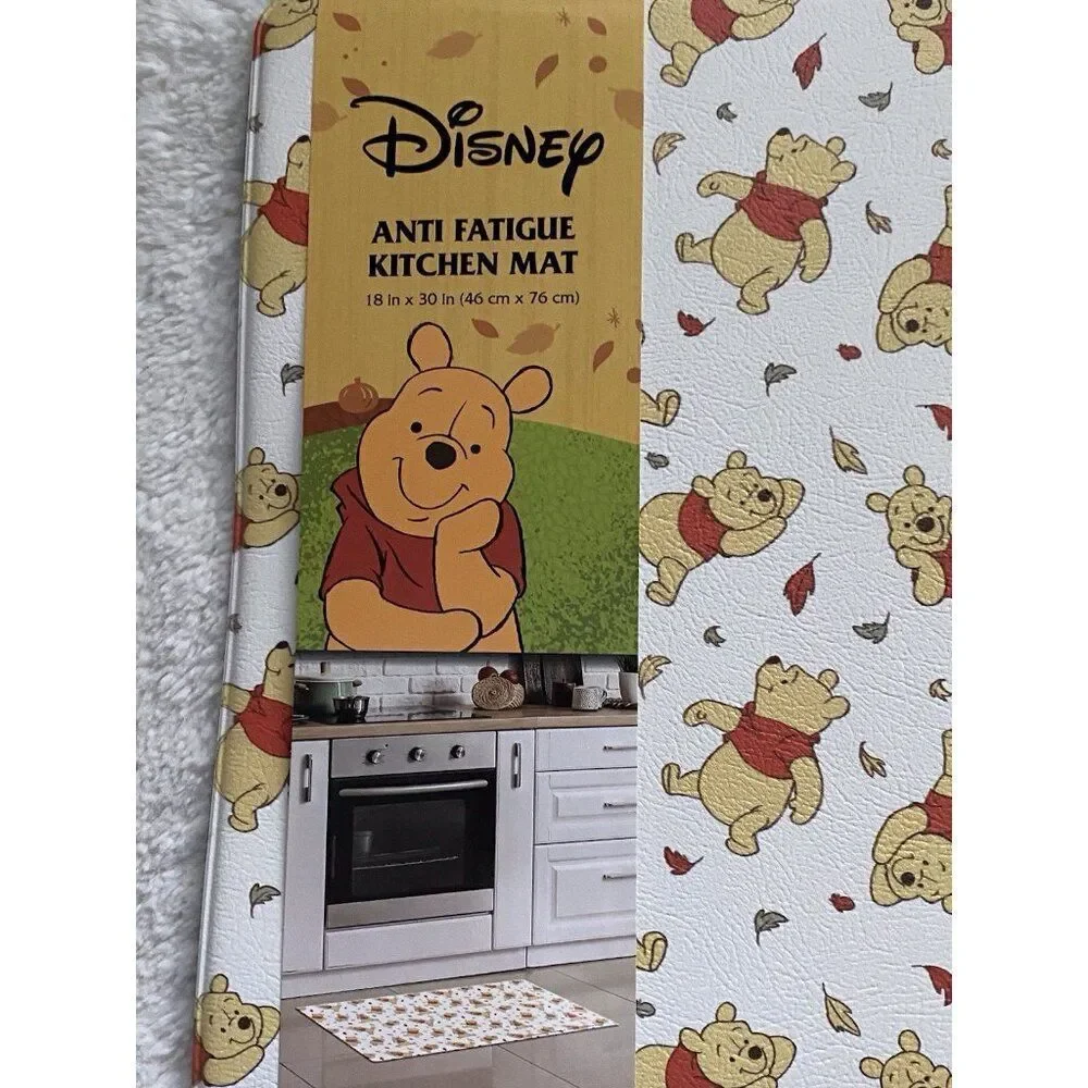 Disney Winnie The Pooh Fall Autumn Leaves Anti Fatigue Kitchen Mat 18 X‎ 30” NEW